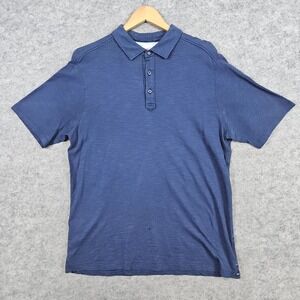 Tommy Bahama Men's Blue Polo‎ Shirt Size M 100% Pima Cotton Preppy Beach HOLES